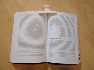 hair clip holding a book